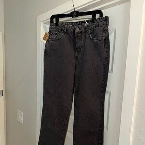 AG ALEXXIS STRAIGHT BUTTON FLY HIGH-RISE VINTAGE FIT JEANS IN BLACK - NWT (518)